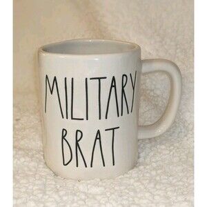 Rae Dunn “MILITARY BRAT” Ceramic Mug – Artisan Collection by Magenta